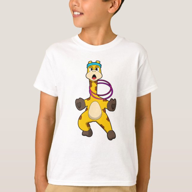 T-shirt Girafe à Fitness avec anneau à aile (Devant)