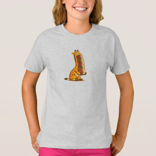 T-shirt Girafe amatrice de livres