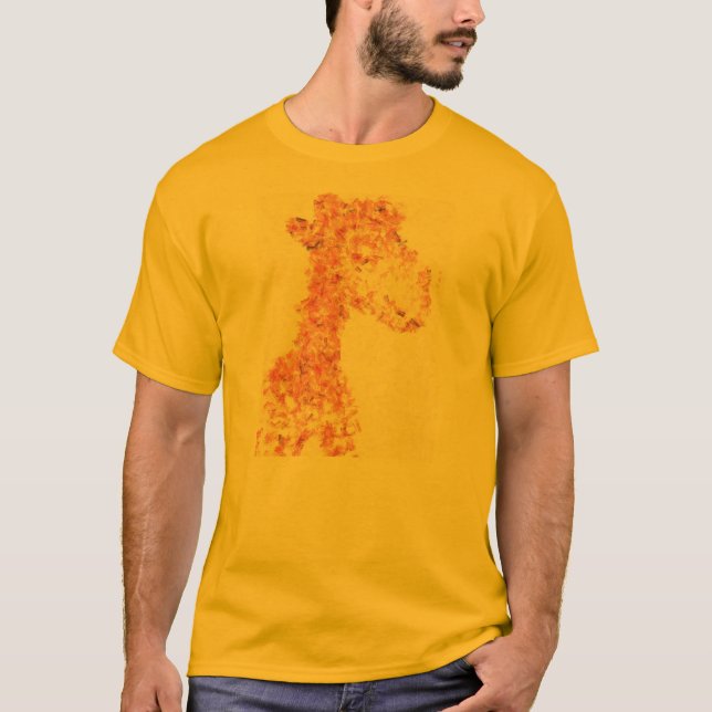 T-shirt Girafe Artsy orange (Devant)