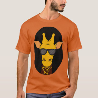 T-shirt Girafe avec Lunettes de Soleil