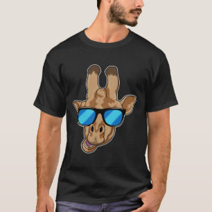 T-shirt Girafe avec lunettes de soleil