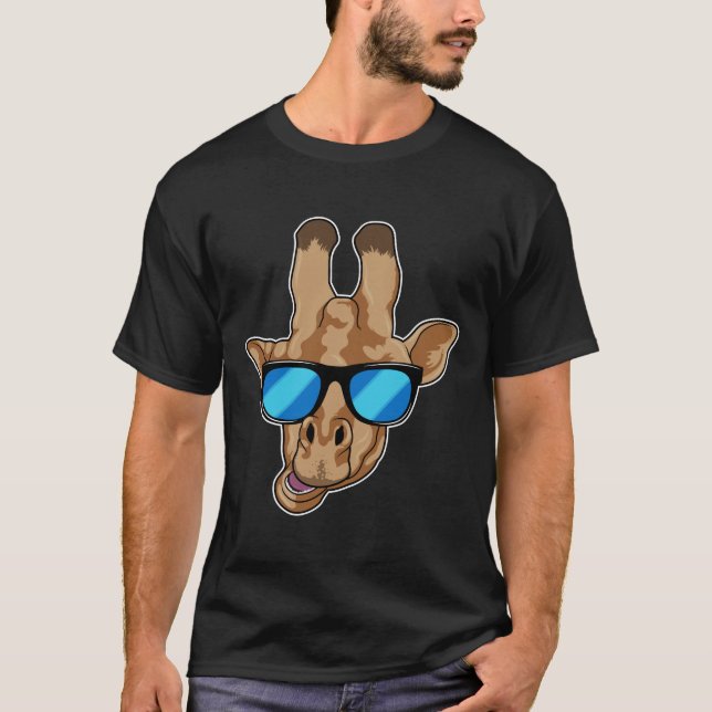 T-shirt Girafe avec lunettes de soleil (Devant)