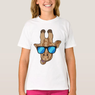 T-shirt Girafe avec lunettes de soleil