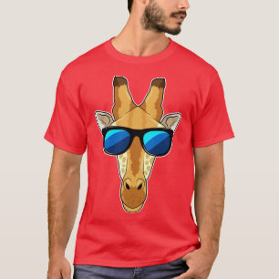 T-shirt Girafe avec lunettes de soleil 1