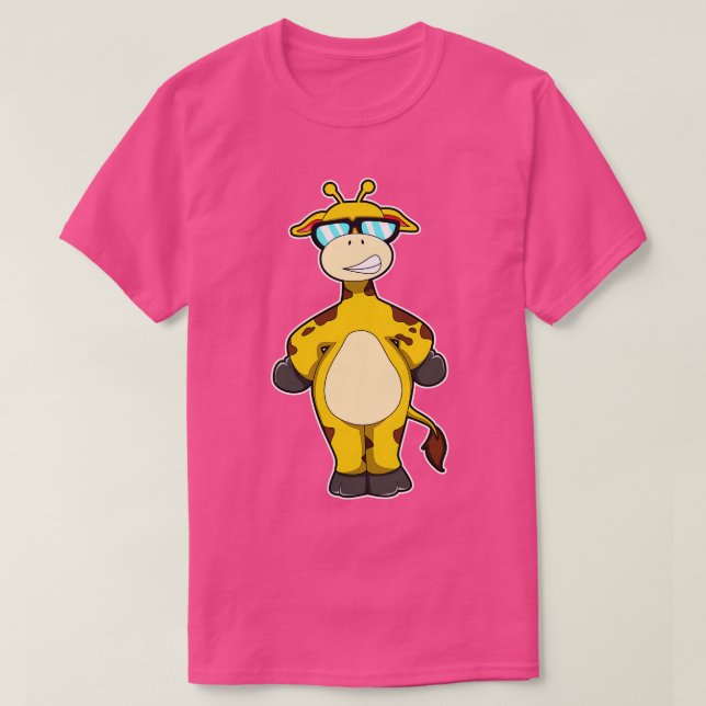 T-shirt Girafe avec lunettes de soleil 3 (Design devant)