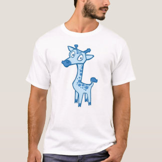 T-shirt Girafe - bleu