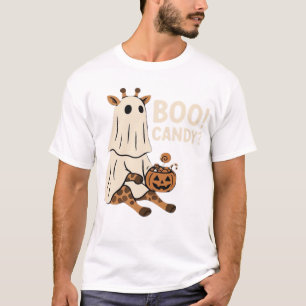 T-shirt Girafe Boo Halloween Costume Drôle Animalier C