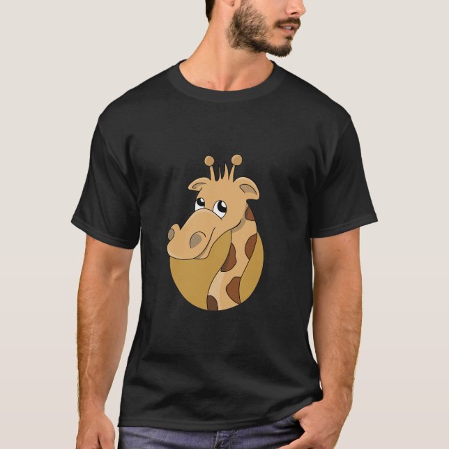 T-shirt girafe de dessin animé (Devant)