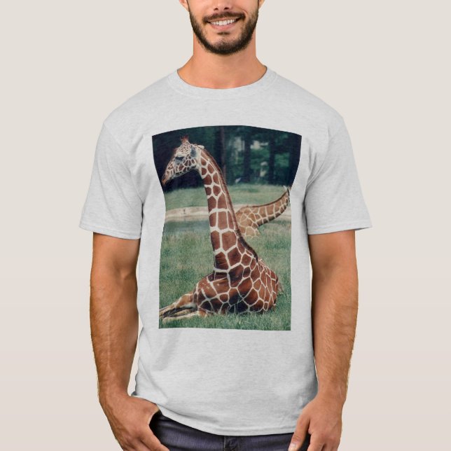 T-shirt Girafe de LazyDay - cendre (Devant)