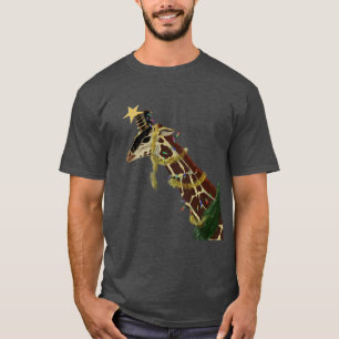 T-shirt girafe de Noël