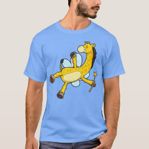 T-shirt Girafe en abeille avec ailes et baguette magique