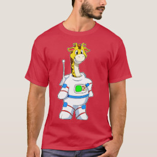 T-shirt Girafe en astronaute en costume 2