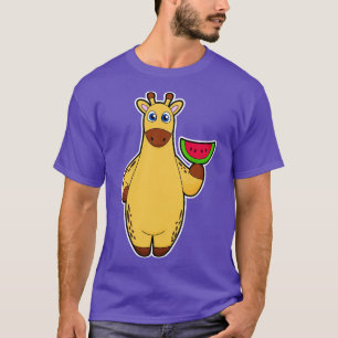 T-shirt Girafe en train de manger de la pastèque