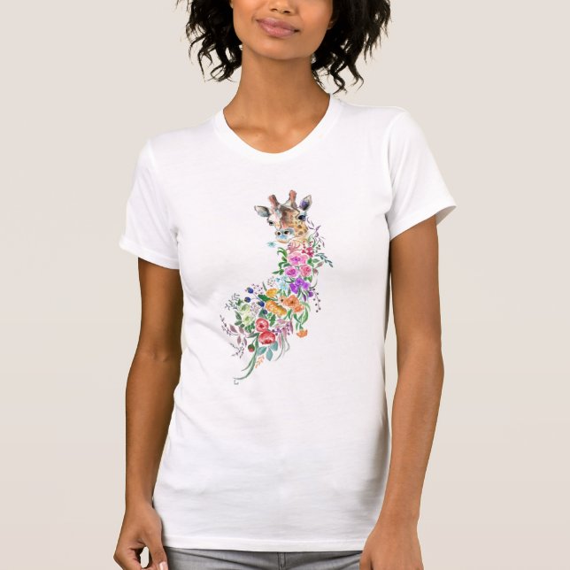 T-Shirt Girafe Floral (Devant)