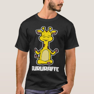 T-shirt Girafe Guruaffe Yoga Position de yoga animal Vinta