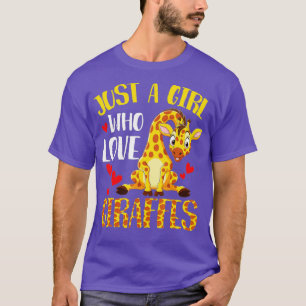 T-shirt Girafe Juste Une Fille Qui Aime Les Girafe Cadeaux