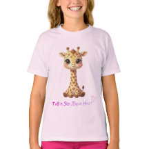 T-shirt girafe kawaii – Little Wild One