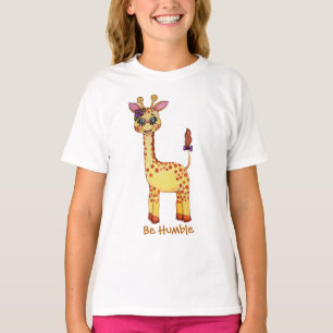 T-shirt Girafe mignonne de bébé d'aquarelle