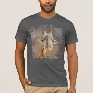 T-shirt Girafe Photographie Moderne de la Faune à l'Aquare