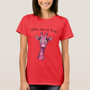 T-shirt Girafe Rose Surprise