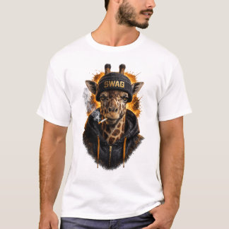 T-shirt Girafe Streetwear Swag – Animal Urbain Cool