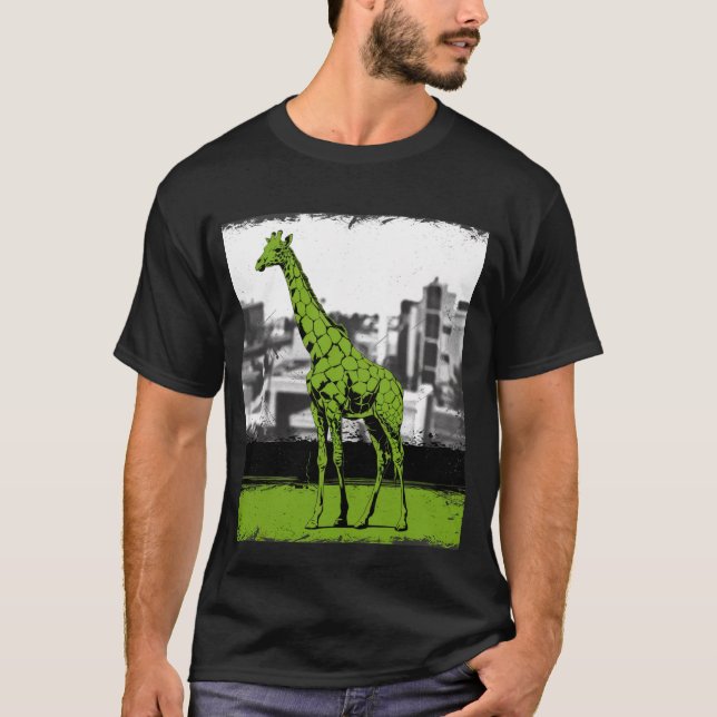 T-shirt girafe stylisée (Devant)