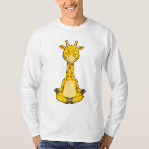 T-shirt Giraffe à la méditation de Yoga