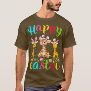 T-shirt Giraffe Amant Drôle Oeuf de Pâques Bunny Giraffe H