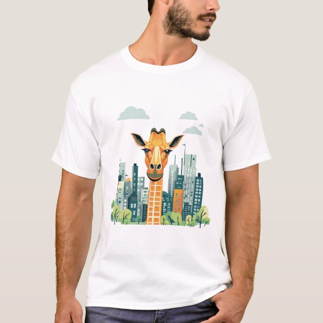 T-shirt Giraffe Animal Beauté Nature Faune Découverte (Devant)