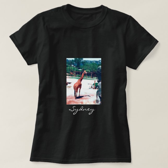 T-shirt Giraffe animal Sydney Australie (Design devant)
