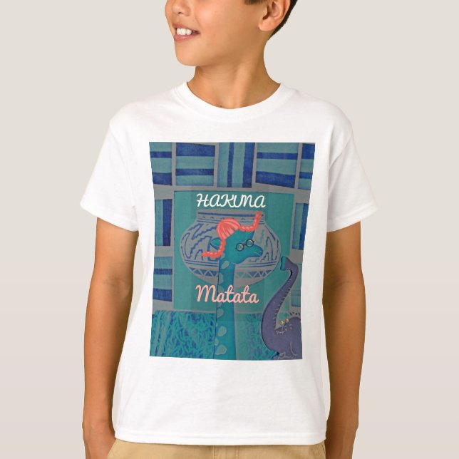 T-shirt Giraffe Art Joueuse : Un Plaisir Africain (Devant)
