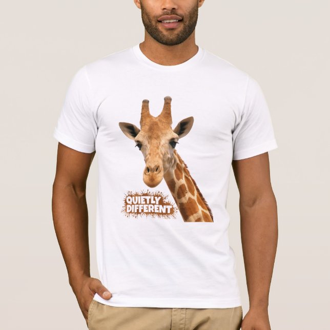 T-shirt Giraffe Au Calme Différent - Giraffe Art (Devant)