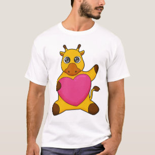 T-shirt Giraffe au coeur