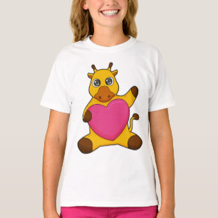 T-shirt Giraffe au coeur
