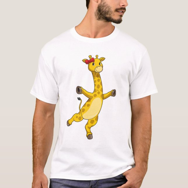 T-shirt Giraffe au ruban (Devant)