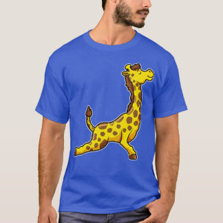 T-shirt Giraffe au Yoga Stretching exercices Jambes Cou