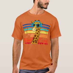 T-shirt Giraffe Avec Lunettes De Soleil Giraffe Lover Zoo 