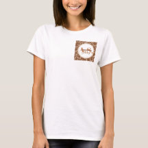 Giraffe Brown et blanche Motif Monogramme moderne