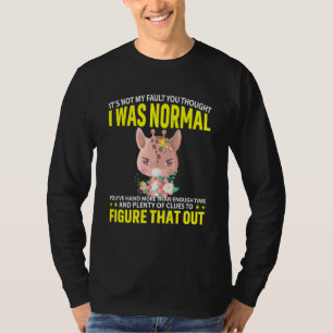 T-shirt Giraffe Ce N'Est Pas Ma Faute Vous Pensiez Que J'É