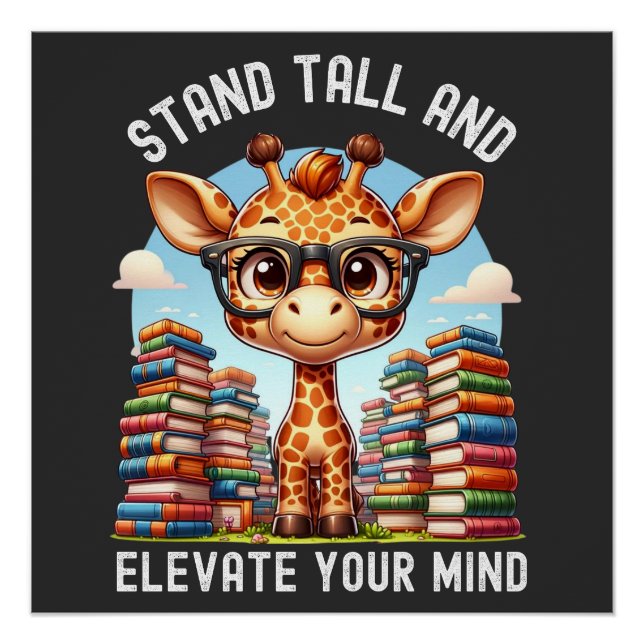 T-shirt Giraffe, Chemise Lover Nature, Poster de a (Devant)