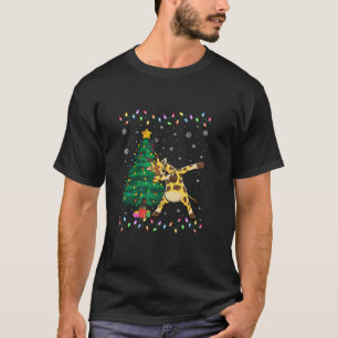 T-shirt Giraffe Dabe Joyers Jumeaux Feux Noël moche