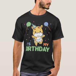T-shirt Giraffe d'anniversaire pour les enfants C'est mon