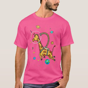T-shirt Giraffe Dans L'Espace Giraffe Lover