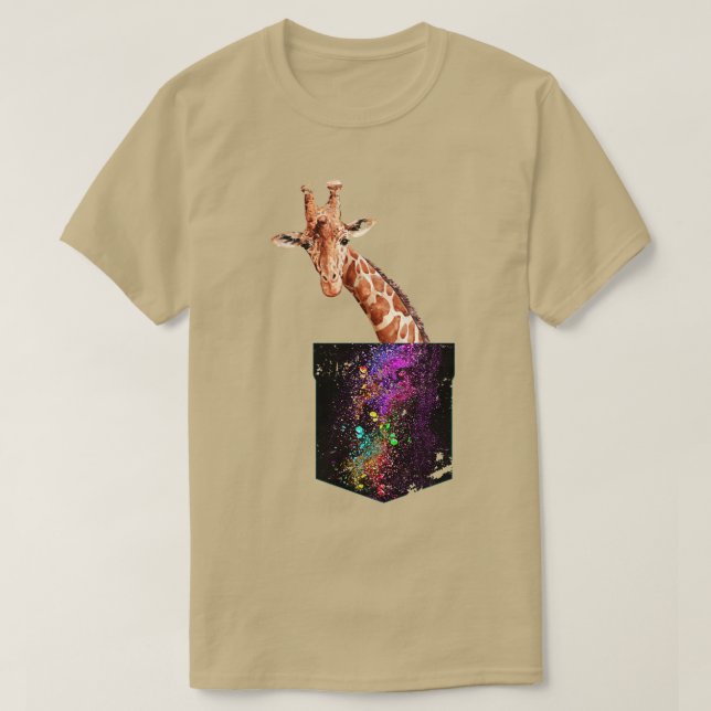 T-shirt Giraffe de Galaxie rétro (Design devant)