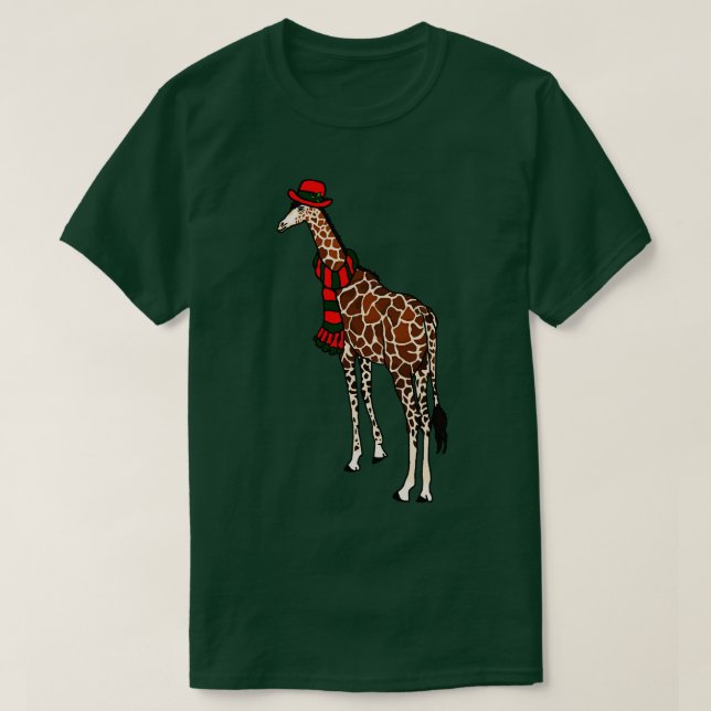 T-shirt Giraffe de Noël (Design devant)