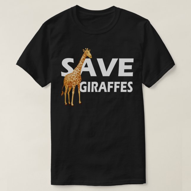 T-shirt Giraffe Économisez Giraffes 1 (Design devant)