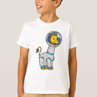 Giraffe en astronaute dans la sphère de verre