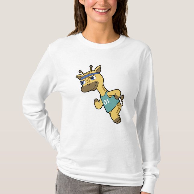 T-shirt Giraffe en Jogger à Running avec Headband (Devant)