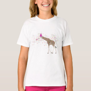 T-shirt Giraffe Fête Safari Animaux ayant une fête