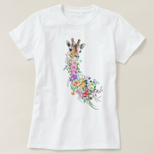 T-shirt Giraffe Fleur